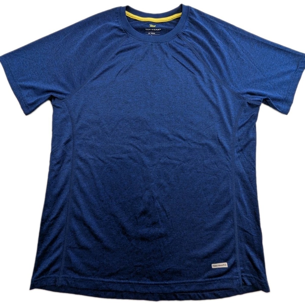 Tek Gear Performance Moisture Wicking Blue Heather T-Shirt Mens Size Medium